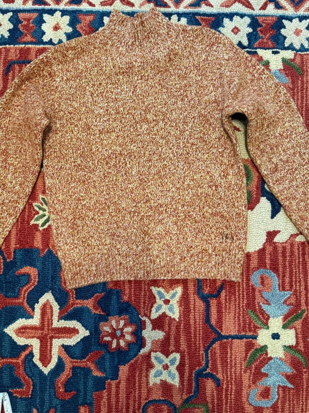 Uniqlo x JW Anderson Men's Orange/Brown Mock Neck Sweater Size S